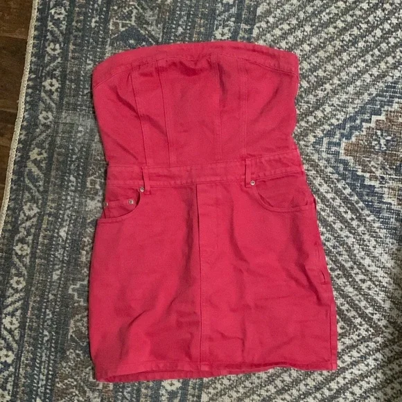 Vici Strapless Pink Mini Dress - Picture 6 of 7